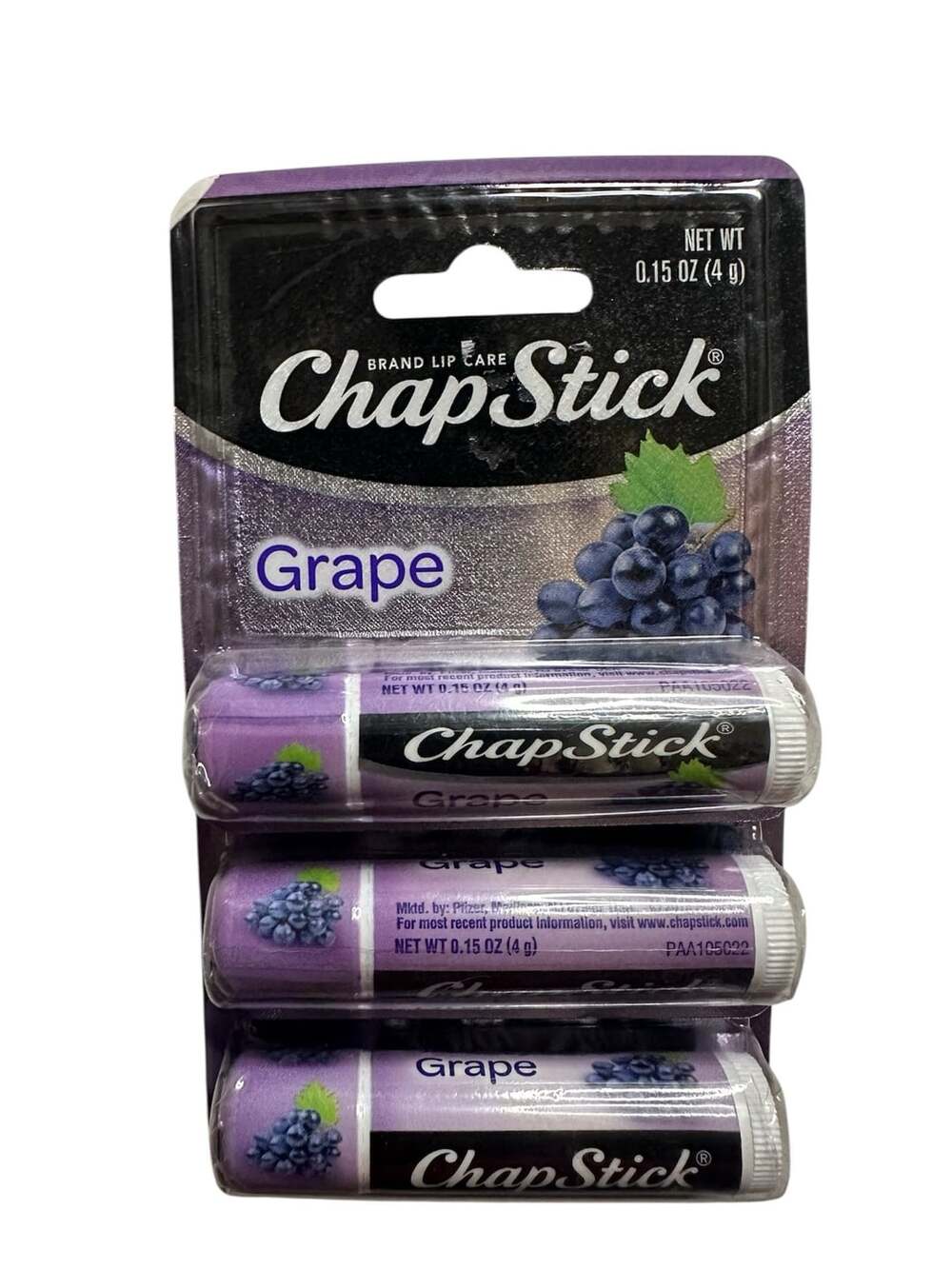 ChapStick Grape Flavored Lip Balm 0.15 oz